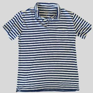 J. Crew Crewcuts Boys 100% Cotton Striped Polo Shirt Size 16 Nautical, Preppy
